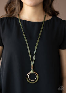 Elliptical Essence - Green Necklace - Paparazzi Jewelry