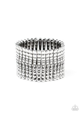 paparazzi-accessories-level-the-field-silver-bracelet