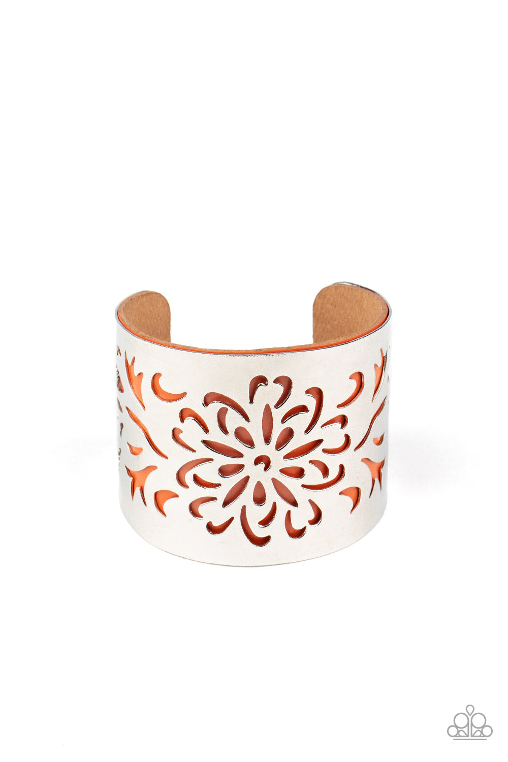 paparazzi-accessories-get-your-bloom-on-orange-bracelet