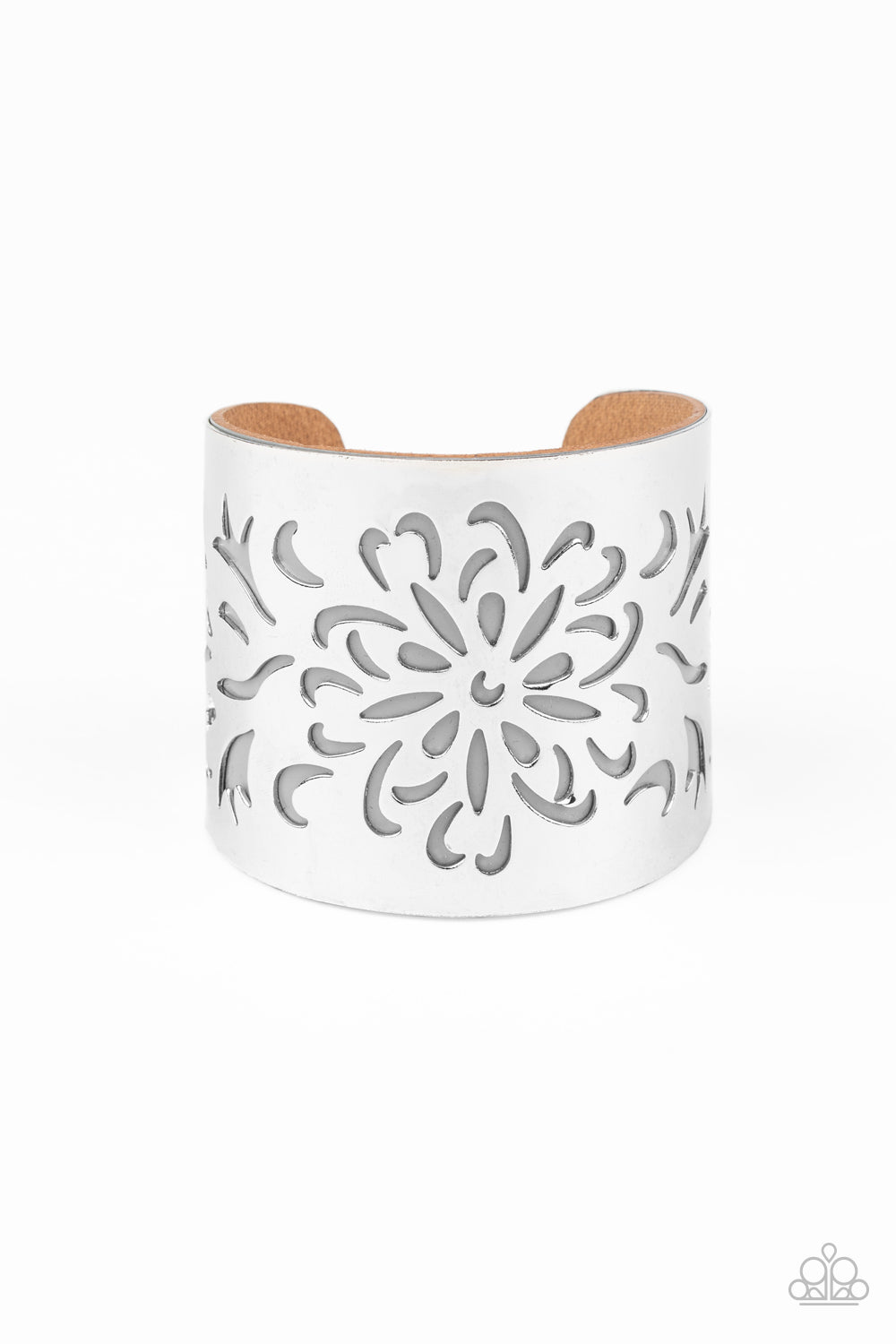 paparazzi-accessories-get-your-bloom-on-silver-bracelet