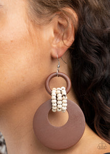 Beach Day Drama - Brown Earrings - Paparazzi Jewelry