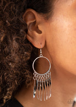 Load image into Gallery viewer, Let GRIT Be! - Silver Earrings - Paprazzi Jewelry
