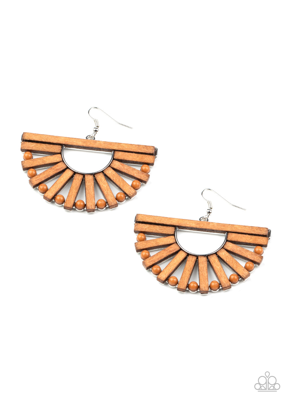 paparazzi-accessories-wooden-wonderland-brown-earrings