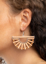 Load image into Gallery viewer, Wooden Wonderland - Brown Earrings - Paprazzi Jewelry
