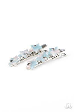 paparazzi-accessories-brightest-star-in-the-sky-blue-hair clip