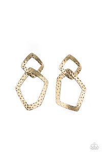 paparazzi-accessories-scrap-yard-brass-post earrings