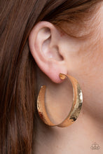Load image into Gallery viewer, Fearlessly Flared - Gold Earrings - Paprazzi Jewelry
