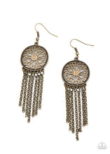 Load image into Gallery viewer, paparazzi-accessories-blissfully-botanical-brass-earrings
