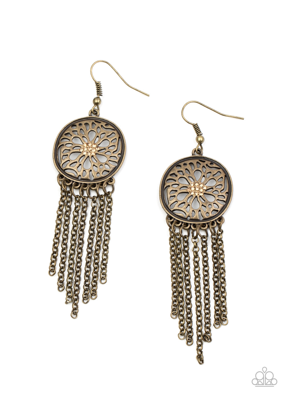 paparazzi-accessories-blissfully-botanical-brass-earrings