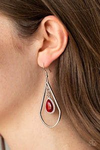 Ethereal Elegance - Red Earrings - Paparazzi Jewelry