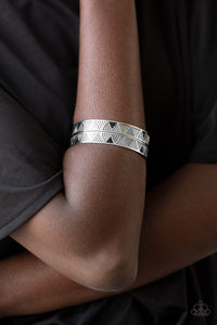 Hidden Glyphs - Silver Bracelet - Paparazzi Jewelry
