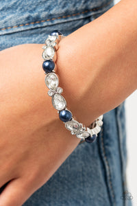 Frosted Finery - Blue Bracelet - Paparazzi Jewelry