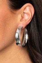 Load image into Gallery viewer, Fearlessly Flared - Silver Earrings - Paparazzi Jewelry
