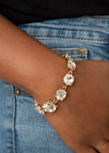 Load image into Gallery viewer, Cant Believe My ICE - Gold Bracelet - Paprazzi Jewelry
