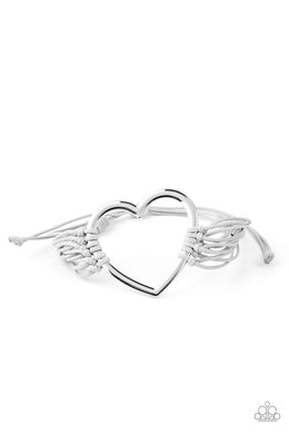 paparazzi-accessories-playing-with-my-heartstrings-silver-bracelet