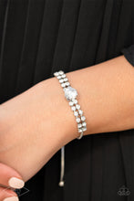 Load image into Gallery viewer, Gorgeously Glitzy - White Bracelet - Paparazzi Jewelry
