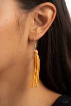 Load image into Gallery viewer, Hold My Tassel - Yellow Necklace - Paparazzi Jewelry
