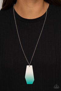 Watercolor Skies - Blue Necklace - Paparazzi Jewelry
