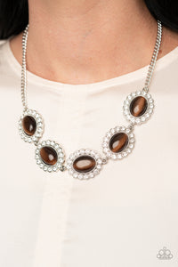 A DIVA-ttitude Adjustment - Brown Necklace - Paprazzi Jewelry