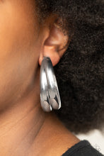 Load image into Gallery viewer, Colossal Curves - Silver Earrings - Paprazzi Jewelry
