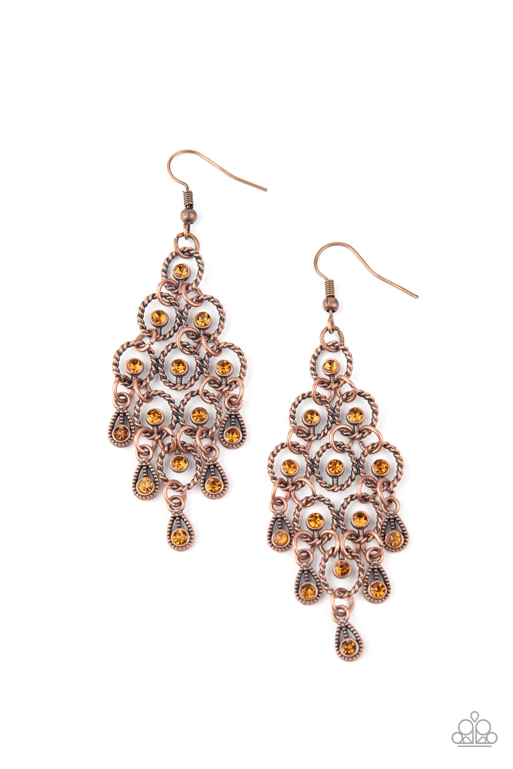 paparazzi-accessories-chandelier-cameo-copper-earrings