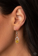 Load image into Gallery viewer, HEART On Your Heels - Yellow Necklace - Paprazzi Jewelry
