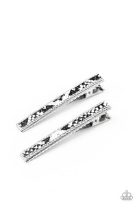 Rhinestone Jungle - Black Hair Clip - Paparazzi Jewelry