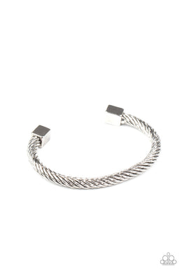 paparazzi-accessories-block-it-out-silver-mens bracelet