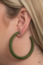 Load image into Gallery viewer, TWINE and Dine - Green Earrings - Paprazzi Jewelry
