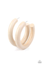 Load image into Gallery viewer, paparazzi-accessories-i-wood-walk-500-miles-white-earrings

