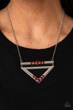 Load image into Gallery viewer, Triangulated Twinkle - Red Necklace - Paparazzi Jewelry
