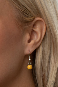 Adobe Adornment - Yellow Necklace - Paparazzi Jewelry