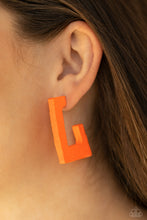Load image into Gallery viewer, The Girl Next OUTDOOR - Orange Earrings - Paprazzi Jewelry

