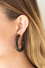 Load image into Gallery viewer, Woodsy Wonder - Brown Earrings - Paprazzi Jewelry
