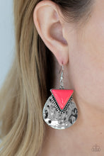 Load image into Gallery viewer, Road Trip Treasure - Pink Earrings - Paprazzi Jewelry
