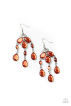 Load image into Gallery viewer, paparazzi-accessories-clear-the-heir-orange-earrings

