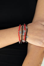 Load image into Gallery viewer, WOODnt Count It - Red Bracelet - Paparazzi Jewelry
