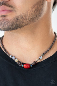 Put Up A BEACHFRONT - Red Necklace - Paparazzi Jewelry
