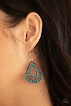 Load image into Gallery viewer, Castle Collection - Blue Earrings - Paprazzi Jewelry
