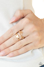 Load image into Gallery viewer, Heartstring Harmony - Gold Ring - Paparazzi Jewelry
