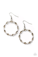 Load image into Gallery viewer, paparazzi-accessories-crystal-circlets-brown-earrings
