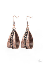 Load image into Gallery viewer, paparazzi-accessories-stirrup-some-trouble-copper-earrings
