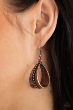 Load image into Gallery viewer, STIRRUP Some Trouble - Copper Earrings - Paprazzi Jewelry
