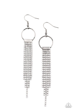 paparazzi-accessories-tapered-twinkle-white-earrings