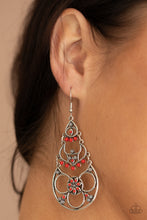 Load image into Gallery viewer, Garden Melody - Red Earrings - Paprazzi Jewelry
