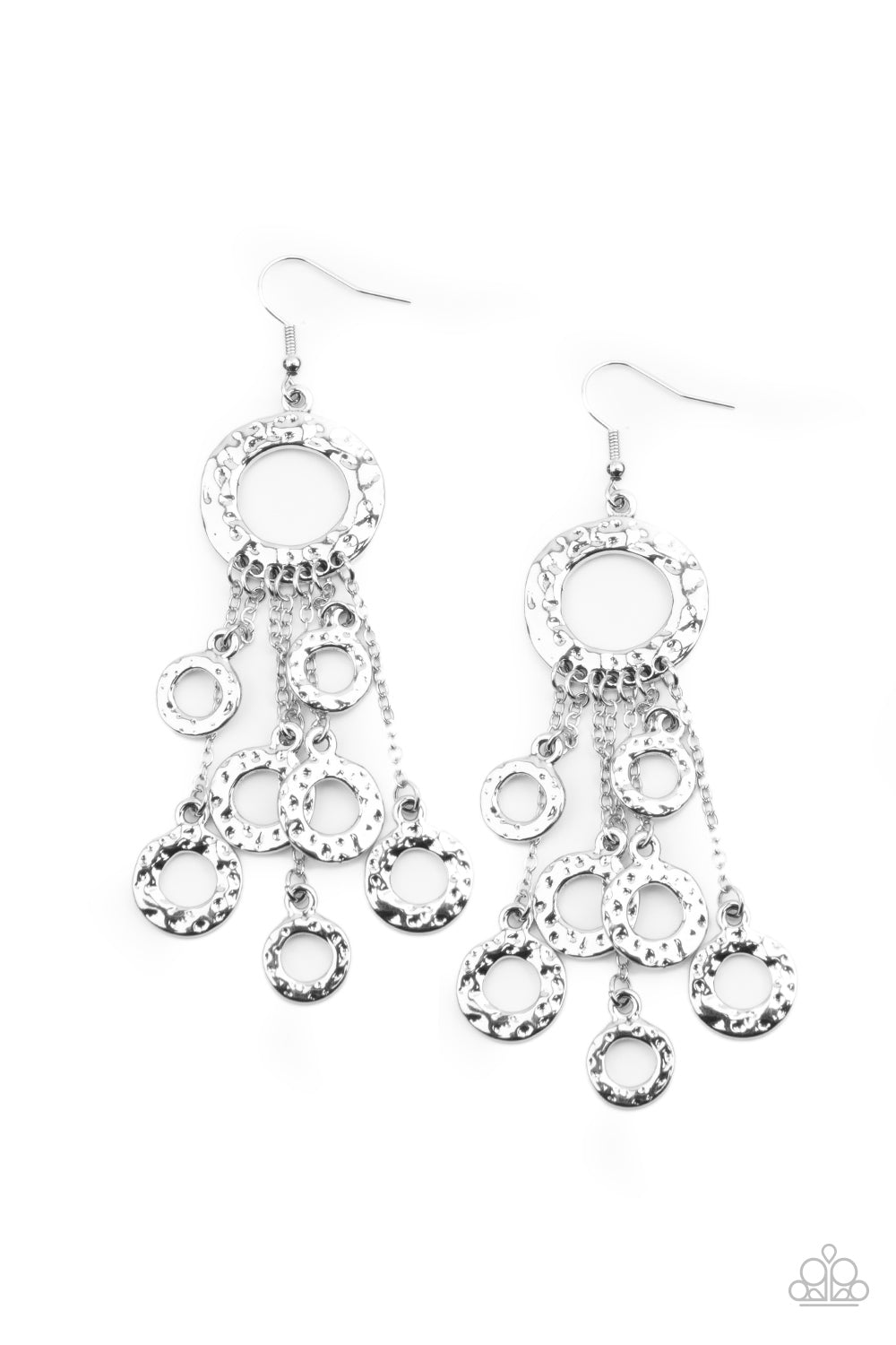 paparazzi-accessories-right-under-your-noise-silver-earrings