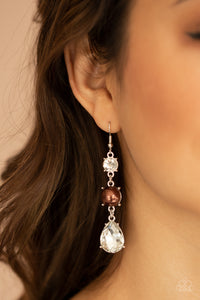Unpredictable Shimmer - Brown Earrings - Paparazzi Jewelry