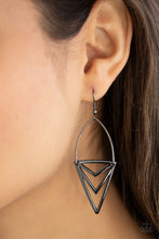 Load image into Gallery viewer, Proceed With Caution - Black Earrings - Paparazzi Jewelry
