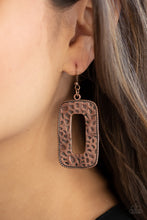 Load image into Gallery viewer, Primal Elements - Copper Earrings - Paprazzi Jewelry
