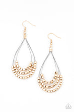 Load image into Gallery viewer, paparazzi-accessories-off-the-blocks-shimmer-gold-earrings
